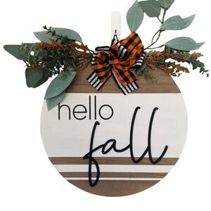 Fall Garland with Orange and Green Accents